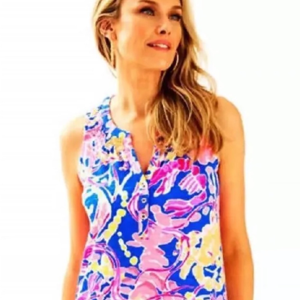 EUC! Lilly Pulitzer Essie Dress Catch and Release Size M Medium.
